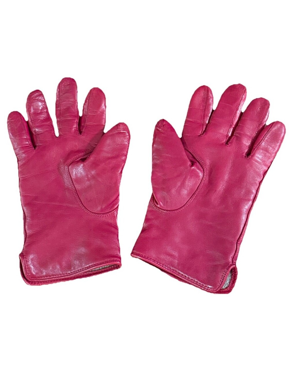 Coach Red Gloves Cashmere Lined Vintage Dress Gloves Size 8